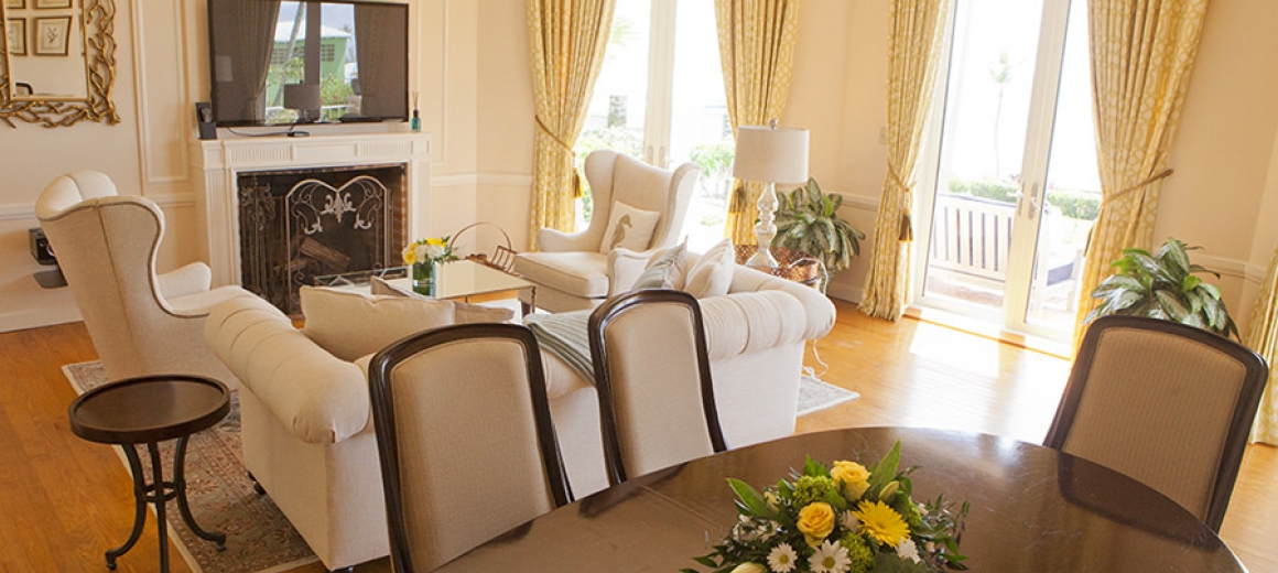 Caprice Cottage a stately colonial home in the middle of our pristine grounds steps from our private beach. Bermuda Ocean Front Resort, Bermuda Accomodations